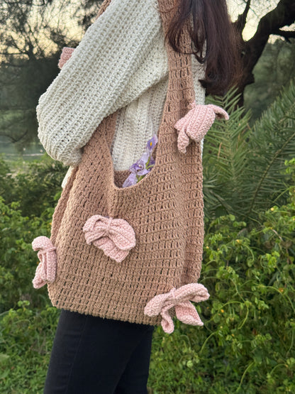 Butterfly Crochet Tote Bag