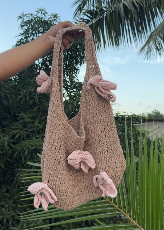 Butterfly Crochet Tote Bag